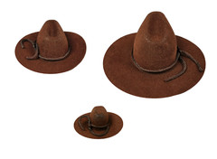 12 pcs 2″ 3″ 4″Mini Cowboy Hat Western Wedding Decoration Red Brown Black White