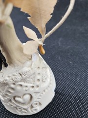 Vintage 40s 50s Coast Novelty Wedding Cake Topper Chalk Couple Bride Groom