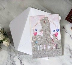 50/100PCS Wedding Invitations Card Laser HollowCut Glitter Carve Romantic Lovers