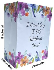 Bridesmaid Proposal Gift Bag (empty) Premium Paper, Holds Wine Bottle-12 in tall