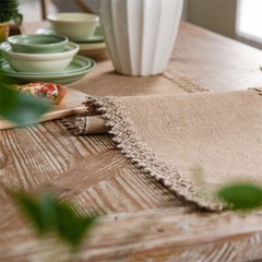 Burlap Weave Table Runner Cloth Hessian for Country Wedding Party Decor
