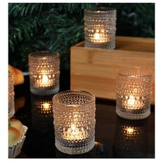 36 Pieces Votive Candle Holders for Christmas Decorations, 2×2.5in Clear Glass
