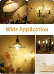 2W 250LM LED Candelabra Bulb 2700K Warm White, 25W Warm White 2700k – 12 Pack
