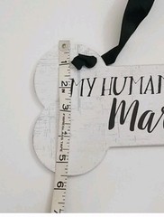 My Humans Are Getting Married Wall Hanging Bone Ribbon Wedding Pets Decor Sign