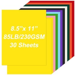 Cardstock 8.5″ x 11 «,Cardstock Paper 85 lb/230 30 Sheets, Multicolored