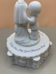 VTG Precious Moments Wedding Cake Topper Forever True Bride & Groom