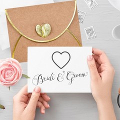 30 Pcs Mini Envelopes With Gold Heart Shaped Clasp, 25*15CM, Kraft