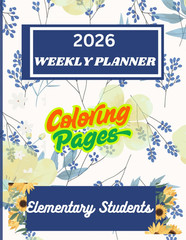 Weekly Plammer: A cool weekly planner with coloring pages for a productive organ