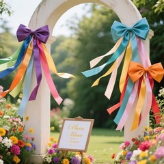 1-1/2 Inch Double-Faced Satin Ribbon 50 Yards 1-1/2 inch Morning Meadow