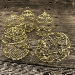 Mini metal gold vintage retro bird cage candy boxes baby shower favor gift box!