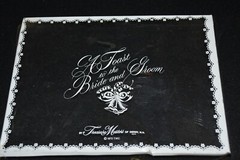 BRIDE & GROOM toasting Treasure Moments 1973 champagne goblets in box EUC