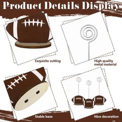 Youdaju 24 Pcs Sports Ball Base Memo Clips Round Place Card Holders Football…