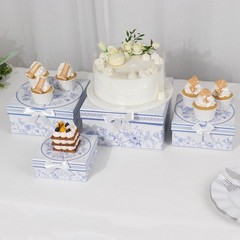 BLUE 4 Nesting Gift Boxes with Lids Party Supplies Wedding Decorations
