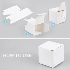 30 Pack Kraft Paper Box 1.57″ Mini White Paper Gift Packaging Box with Lid Soap