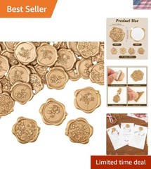 60Pcs Wax Seal Stickers, Wedding Invitation Envelope Seal Stickers Adhesive B…
