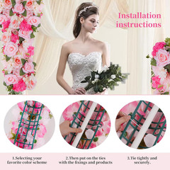 10 Pack Pink Wedding Arch Decorations – 20.47″ Floral Centerpieces