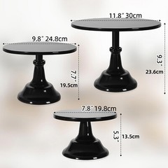 Round Cake Stand Metal Iron Pedestal Dessert Holder Wedding Party Rack Display