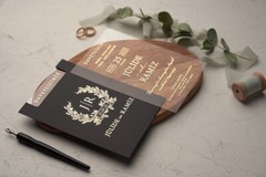 Foil Printed Wedding Invitations, Wedding Invitations, Set of 25 Pieces