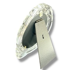 Mikasa Crystal Wedding Photo Frame Oval 8.75″ x 6.25 Tabletop Floral