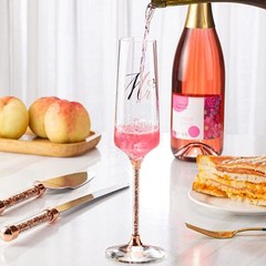 Wedding Cake Knife and Server Set, Champagne Flutes Engraved Mr and Mrs for W…