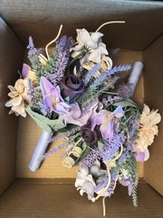 Lings Moment Flowers Bridesmaids Flowers Purple And Cream – Two