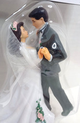 Vintage Wilton Bride and Groom Wedding Cake Topper