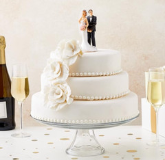 Funny Wedding Cake Topper, Bride Tied Up Groom Couple Figurine, 2.6 x 4.6 x 2.3″