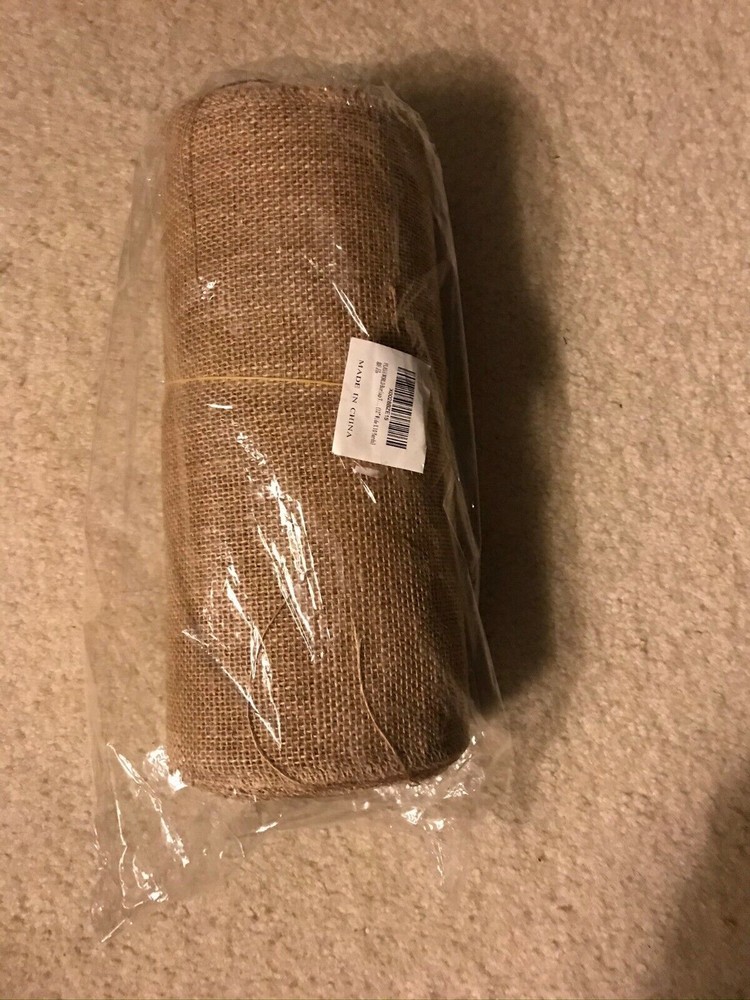 FLASH WORLD Burlap Lace Table Runner, 12” Wide X 10 Yards Lace Vintage Rolls R