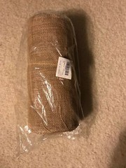 FLASH WORLD Burlap Lace Table Runner, 12” Wide X 10 Yards Lace Vintage Rolls R