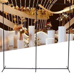 90.55*23.62*90.55in Free Standing Wedding Backdrop Stand Iron Rectangular Stand