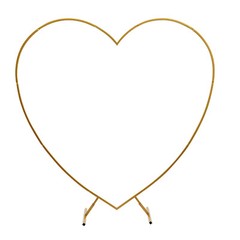 Large Heart Archway Wedding Backdrop Stand Gold Arch Frame Flower Balloon Decor
