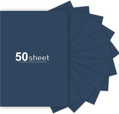 50 Sheets Navy Blue Cardstock 8.5 x 11 inch, 250gsm/92lb 8.5*11 in, blue