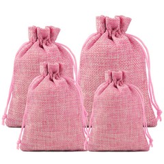 25-100 Pcs Wedding Burlap Bags Linen Jewelry Pouches Jute Hessian Gift Bag Favor