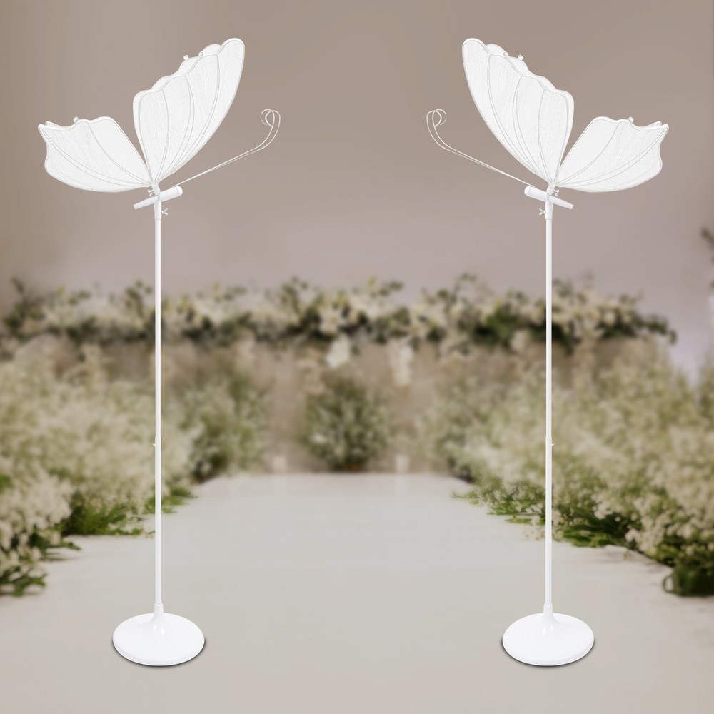 2pcs Freestand 110V Wedding Creative Butterfly LED Floor Lamps Adjustable Height
