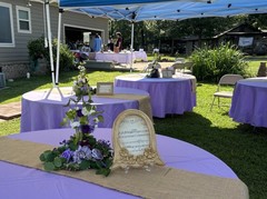 Wedding Shower Shades Of Purple 4 Table Silk Floral Arrangements Box 3