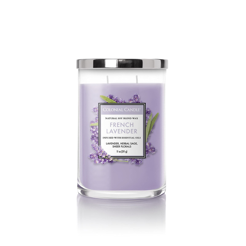 Colonial Candle French Lavender Scented Jar Candle Classic Cylinders Collection