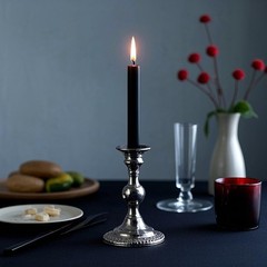 12-Pack Black Taper Candles, 10 Inch Unscented Dripless Candlesticks,