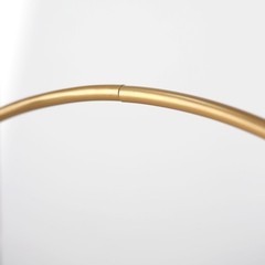 33″ Gold Wood with Round Geometric Metal Arch Cake Display Stand Wedding