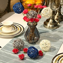Yaomiao 6 Pieces Wicker Rattan Balls – Decorative Orbs Vase Fillers