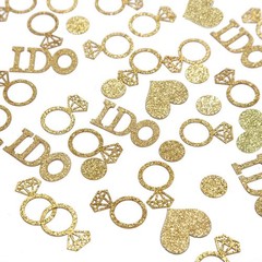 Blopee Gold Wedding Confetti, I DO Engagement Confetti for Medium,