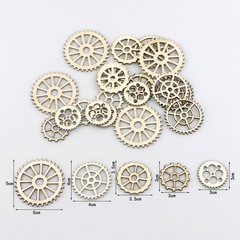 100Pcs Creative Khaki Wooden Slice Pieces for DIY Crafts and Kids Gifts