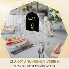 Table Numbers 1-30 with Head Table Number Card and Holders, 5 x 7 Inch Arched…