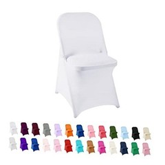 Spandex Chair Cover,12PCS,Living Room Folding Chair 12Pack White