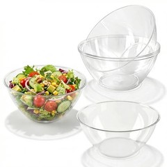 4 Pack Clear Plastic Serving Bowls 160Oz, Large Round Punch Bowls for 4PACK