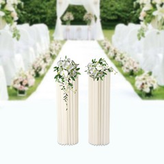 MilkyWhite Cardboard Vase Desktop Floor-standing Cardboard+Acrylic Wedding Decor