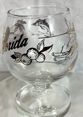 Vintage Stemmed Glass Goblet Centerpiece Clear Barware MCM Florida NICE