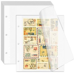 VOKOY 25 Sheets/50 Pages Photo Album Pages for 3 Ring Binder, Self Adhesive S…
