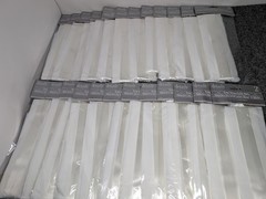 24 NEW packs of wedding Church Pew Bows w/Tulle White (48 total bows-2 per pack)