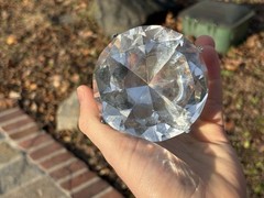 HUGE -Wedding decoration crystal big diamond ring proposal ornaments party gifts