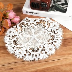 2 PCS Lace Doilies for Tables, 11 Inch 10.6 inches x inches, White